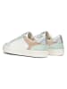 Geox Skórzane sneakersy "Emmeleny" w kolorze biało-srebrno-zielonym