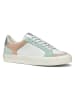 Geox Leren sneakers "Emmeleny" wit/groen/zilverkleurig