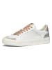 Geox Leder-Sneakers "Emmeleny" in Weiß/ Grau/ Gold