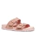 Geox Leren slippers "Sandybett" lichtroze