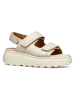 Geox Leder-Keilsandaletten "Spherica EC4" in Creme