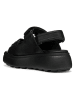 Geox Leder-Keilsandaletten "Spherica EC4" in Schwarz