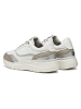 Geox Sneakers "Plummery" wit/zilverkleurig