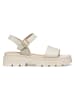 Geox Leder-Sandaletten "Adacter" in Creme