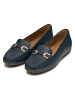Geox Leder-Slipper "Annytah Moc" in Dunkelblau