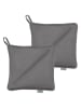 SÖDAHL Łapki kuchenne (2 szt.) "Soft" w kolorze szarym - 20 x 20 cm