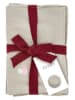 SÖDAHL 4-delige set: servetten "Christmas Hearts" beige/lichtroze - (L)40 x (B)40 cm