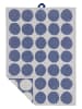 SÖDAHL 2-delige set: theedoeken "Bubbles" blauw/crème - (L)70 x (B)50 cm