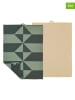 SÖDAHL 2er-Set: Geschirrtücher "Twist" in Grün/ Beige - (L)70 x (B)50 cm