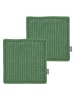 SÖDAHL 2-delige set: pannenlappen "Line" groen - (L)20 x (B)20 cm