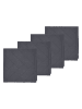 SÖDAHL 4-delige set: servetten "Tiles Damask" antraciet - (L)45 x (B)45 cm