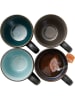 Bitz 4er-Set: Tassen in Schwarz/ Bunt - 300 ml