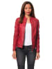 7eleven Lederjacke "Rostock" in Rot