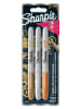 Sharpie Markery permanentne (3 szt.) "Metallic" w kolorze złotym, srebrnym i brązowym