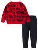 Converse 2-delige outfit rood/zwart