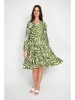 William de Faye Sukienka w kolorze zielono-białym