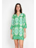 William de Faye Kleid in Grün/ Weiß