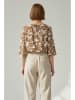 William de Faye Blouse lichtbruin/wit
