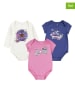 Converse 3-delige set: rompers donkerblauw/roze/wit