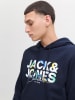 Jack & Jones Hoodie "Geplas" donkerblauw