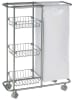 Wenko Trolley "Slim" chroomkleurig/wit - (B)58 x (H)80 x (D)20 cm