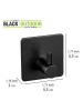 Wenko 2-delige set: wandhaken "Ureo" zwart - (B)4,5 x (H)4,5 cm