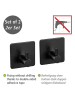 Wenko 2er-Set: Wandhaken "Ureo" in Schwarz - (B)4,5 x (H)4,5 cm