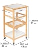 Wenko Küchenwagen "Finja" in Bambus/ Weiß - (B)49 x (H)81 x (T)38 cm
