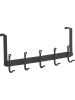 Wenko Türgarderobe "Nostalgie" in Schwarz - (B)37,5 x (H)18 x (T)8 cm