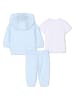 Timberland 3tlg. Outfit in Hellblau/ Weiß