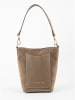 maison héritage PARIS Leder-Henkeltasche "Mini Leyla" in Taupe - (B)12 x (H)20 x (T)11 cm