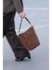 maison héritage PARIS Leder-Henkeltasche "Leyla" in Braun - (B)28 x (H)26 x (T)14 cm