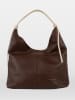 maison héritage PARIS Leder-Schutertasche "Tejo" bruin/beige - (B)40 x (H)41 cm