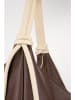 maison héritage PARIS Leder-Schutertasche "Tejo" bruin/beige - (B)40 x (H)41 cm