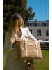 maison héritage PARIS Henkeltasche "Bondi" in Beige - (B)28,5 x (H)36 x (T)18 cm