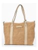 maison héritage PARIS Leder-Schultertasche "Elix Paille" in Beige - (B)36 x (H)30 x (T)11 cm