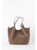 maison héritage PARIS Leren schoudertas "Ceto Mini" taupe - (B)33 x (H)23 x (D)10 cm