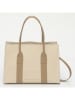 maison héritage PARIS Leren handtas "Bahamas Lisse" beige - (B)32 x (H)22 x (D)12 cm
