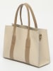 maison héritage PARIS Leren handtas "Bahamas Lisse" beige - (B)32 x (H)22 x (D)12 cm