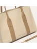 maison héritage PARIS Leren handtas "Bahamas Lisse" beige - (B)32 x (H)22 x (D)12 cm