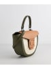maison héritage PARIS Leder-Umhängetasche "Votti" in Khaki/ Hellbraun - (B)28 x (H)21 x (T)9 cm