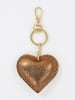maison héritage PARIS Leren sleutelhanger "Love Locker" goudkleurig/lichtbruin - (L)7 x (B)6 cm