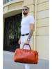 maison héritage PARIS Leder-Weekender "Doce" in Camel - (B)40 x (H)28 x (T)18 cm