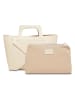 maison héritage PARIS Leder-Henkeltasche "Rita" in Beige - (B)40 x (H)25 x (T)15 cm