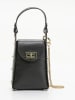 maison héritage PARIS Leder-Handytasche "Vera" in Schwarz - (B)12 x (H)17 x (T)5 cm