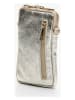 maison héritage PARIS Leder-Handytasche  "Laila" in Gold - (B)11 x (H)18 cm