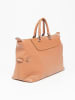 maison héritage PARIS Leren shopper "Diego" camel - (B)48 x (H)29 x (D)14,5 cm