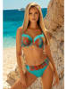 Aquarilla Bikini "Fiorana" w kolorze turkusowym ze wzorem