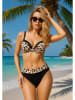 Aquarilla Bikini w kolorze czarno-beżowym