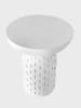 Homla Couchtisch "Charme" in Weiß - (H)42 x Ø 37 cm 